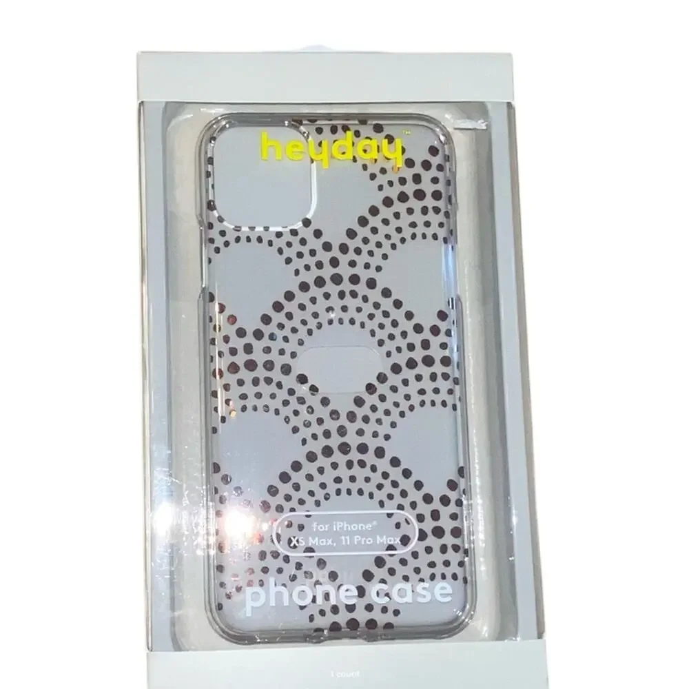 Heyday iPhone XS Max 11 Pro Max Case Clear Dot Pattern Slim NWT‎